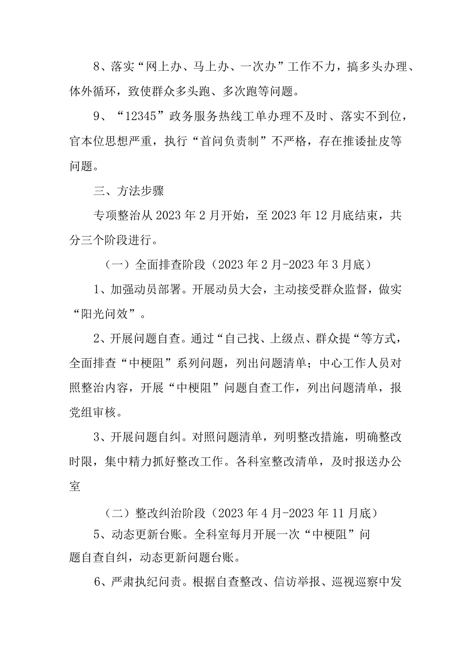 关于开展中梗阻问题专项整治活动的实施方案.docx_第3页