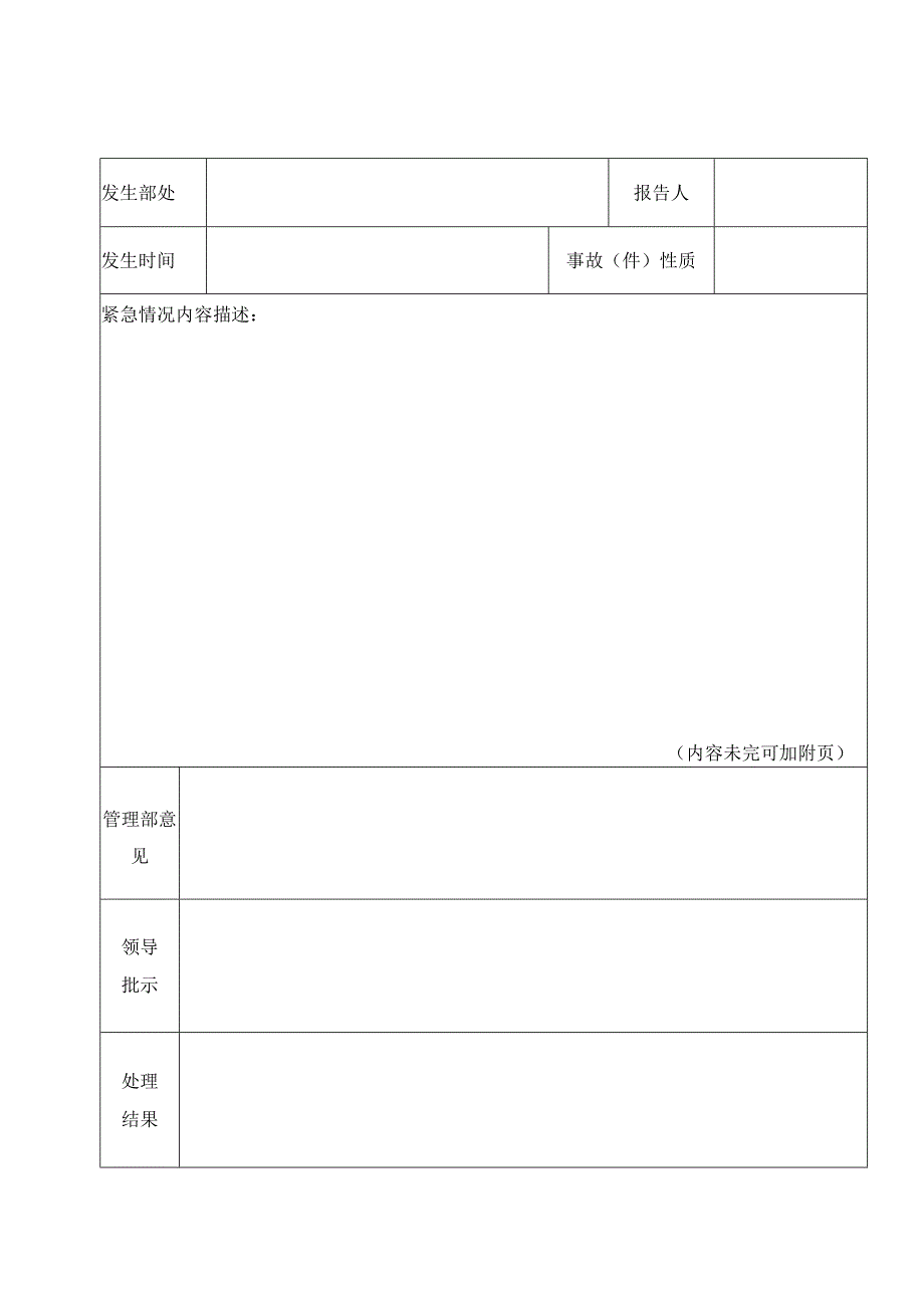 紧急情况处理记录表.docx_第1页