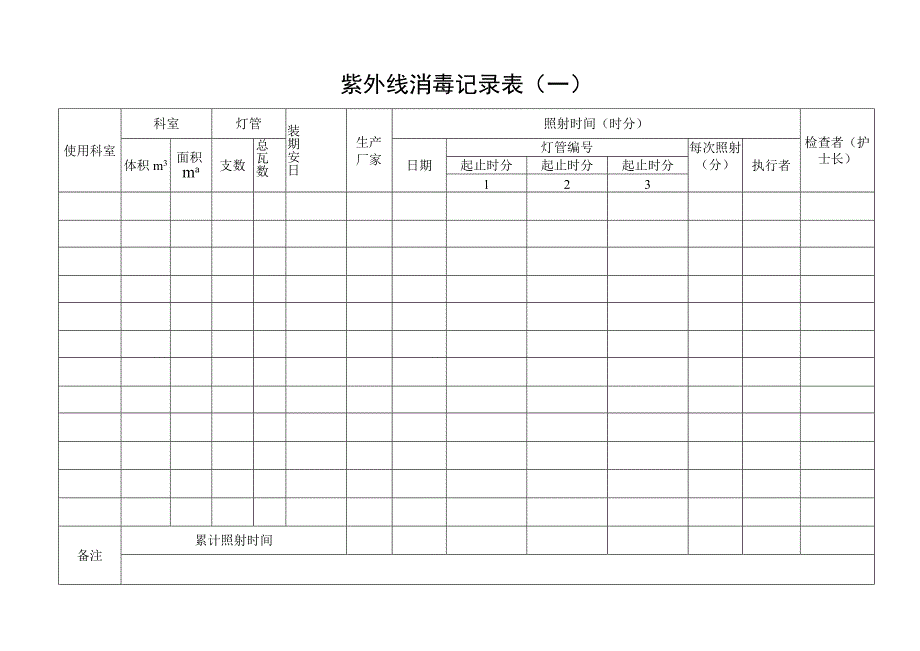 紫外线消毒记录本(1).docx_第1页