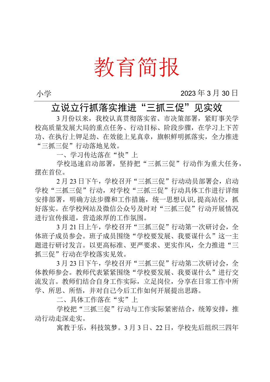 立说立行抓落实 推进三抓三促见实效.docx_第1页