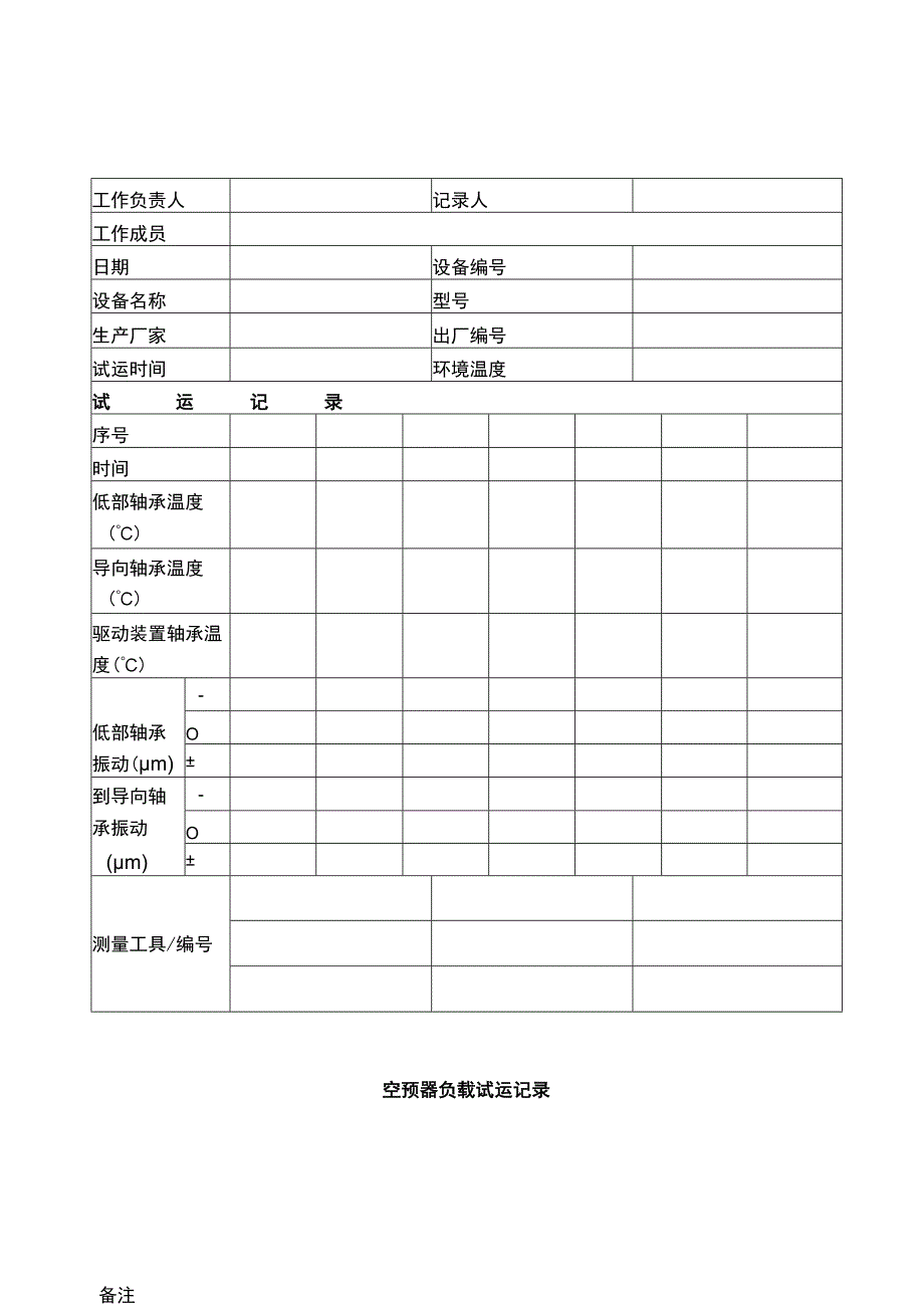 空预器负载试运记录.docx_第1页