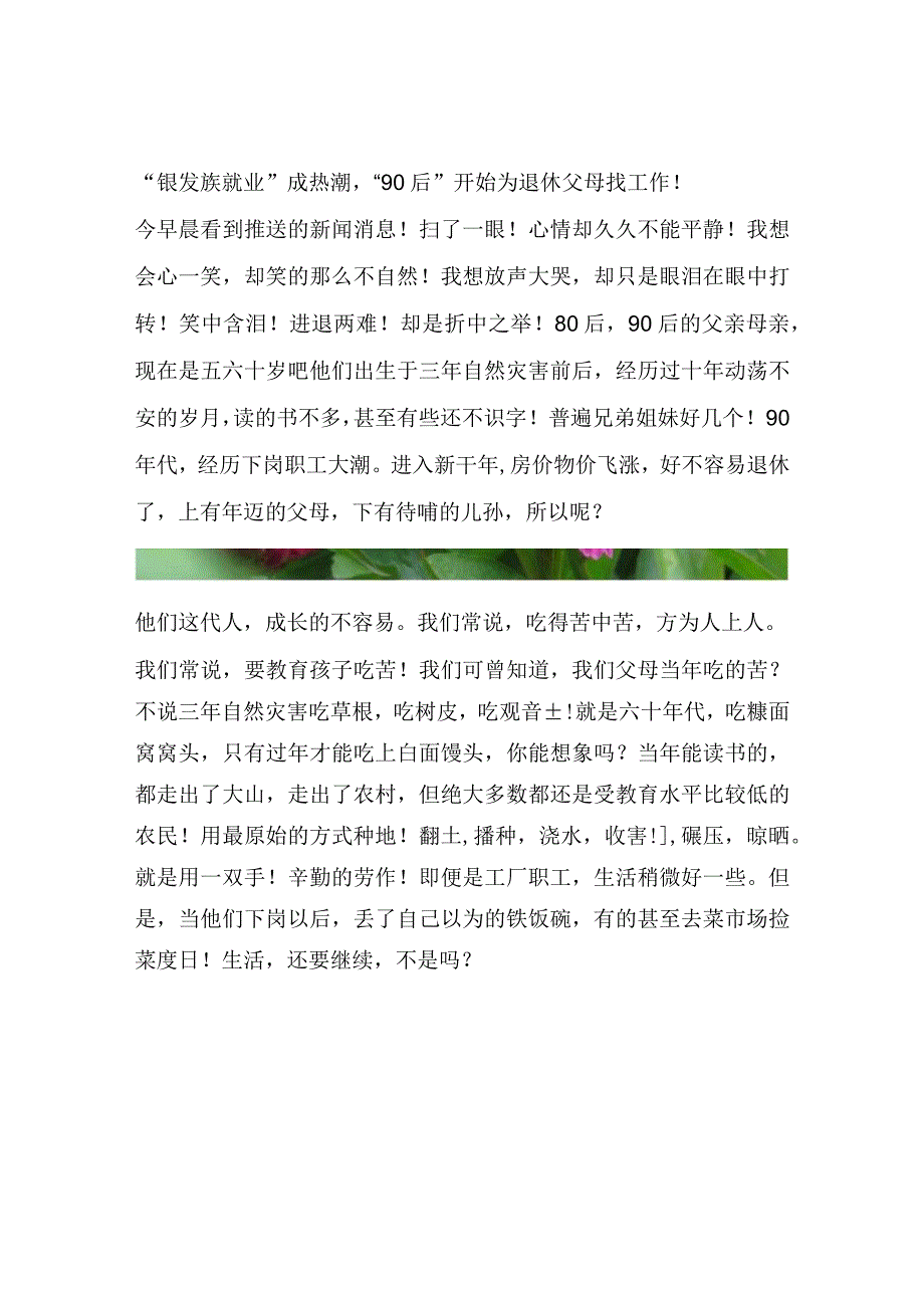 银发族就业成热潮90后开始为退休父母找工作！.docx_第1页