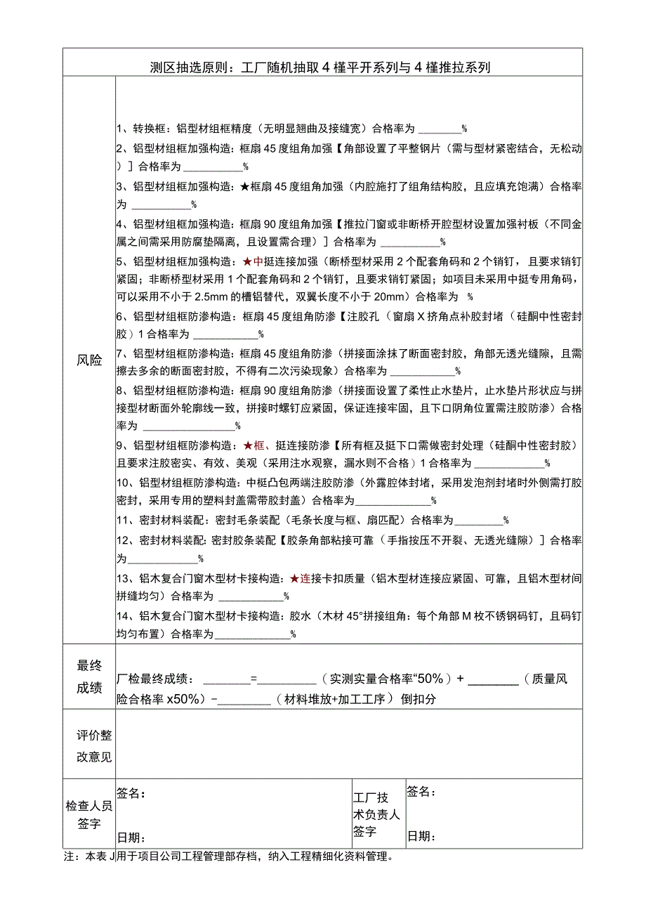 铝合金门窗工厂检查表.docx_第2页