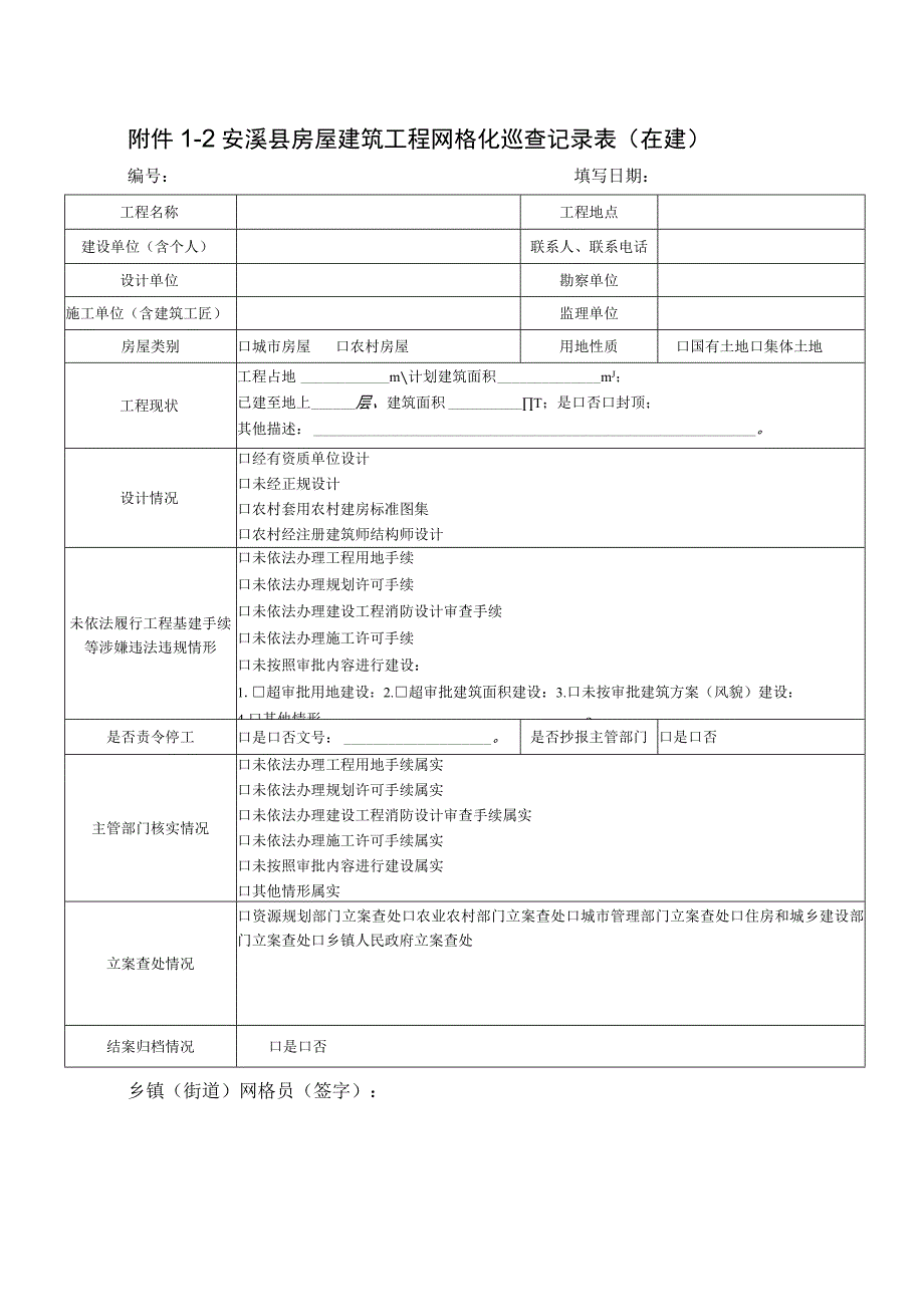 附件11 安溪县房屋建筑工程网格化巡查记录表（既有）.docx_第2页