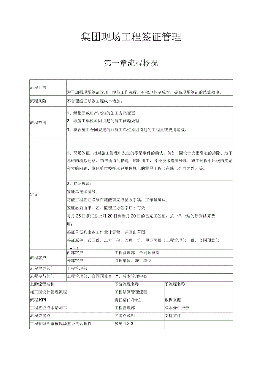 集团现场工程签证管理.docx_第1页