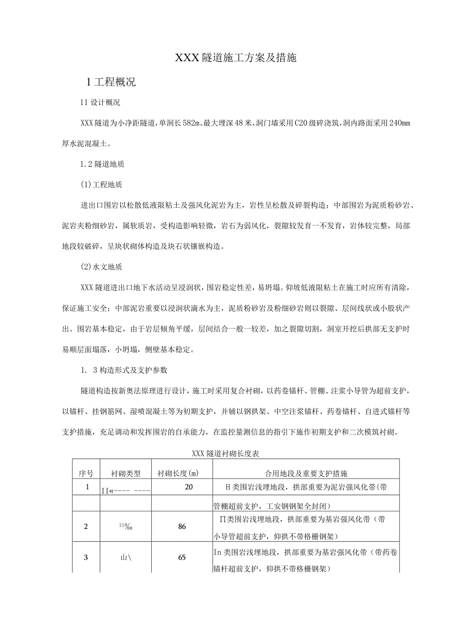 隧道综合施工组织设计专题方案.docx_第1页