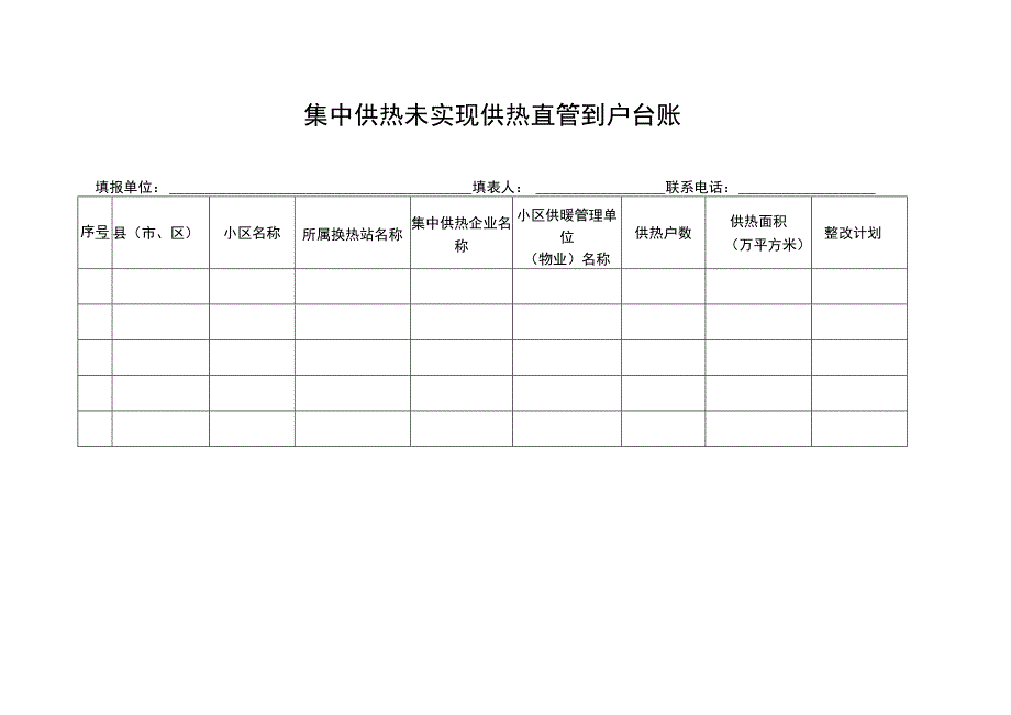 集中供热未实现供热直管到户台账.docx_第1页