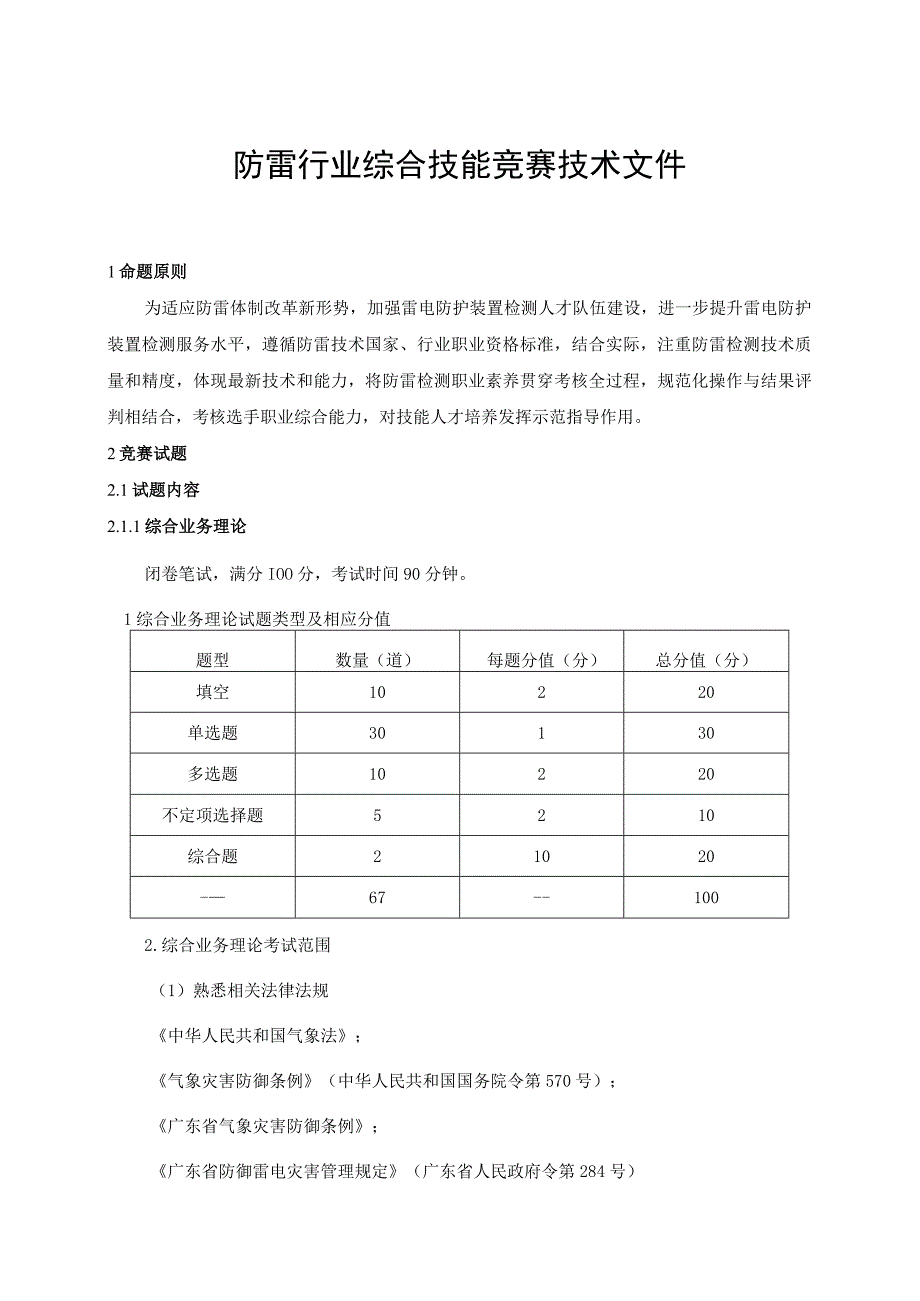 防雷行业综合技能竞赛技术文件.docx_第1页