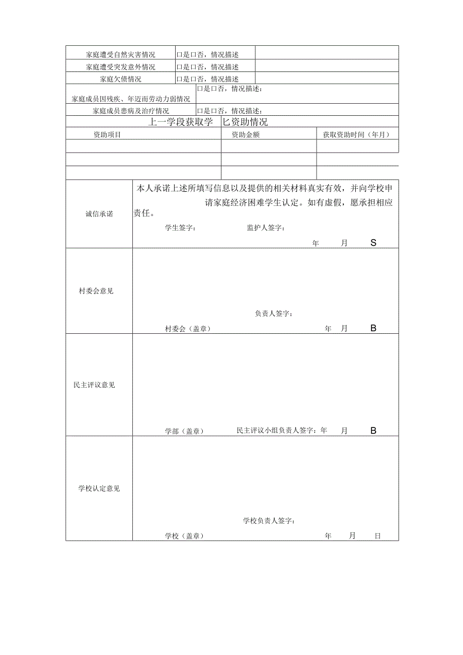 隆回县家庭经济困难学生认定申请表.docx_第2页