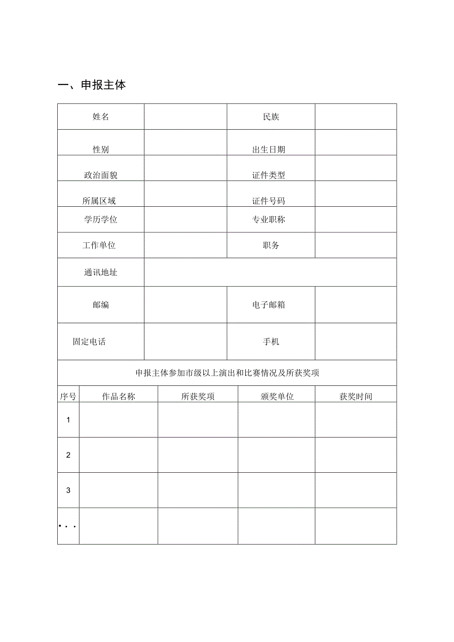 青年艺术创作人才资助项目申报表（舞蹈编剧作曲类）.docx_第3页