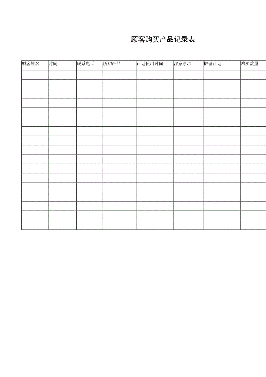 顾客购买产品记录表.docx_第1页