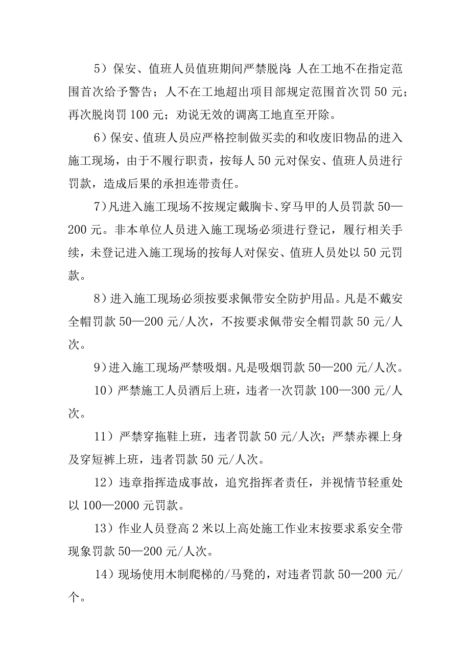 项目总承包工程安全奖罚细则.docx_第2页