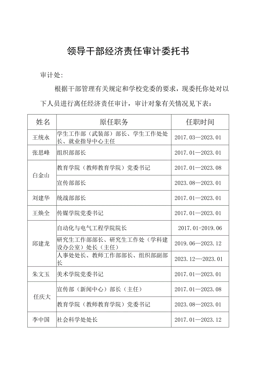 领导干部经济责任审计委托书.docx_第1页