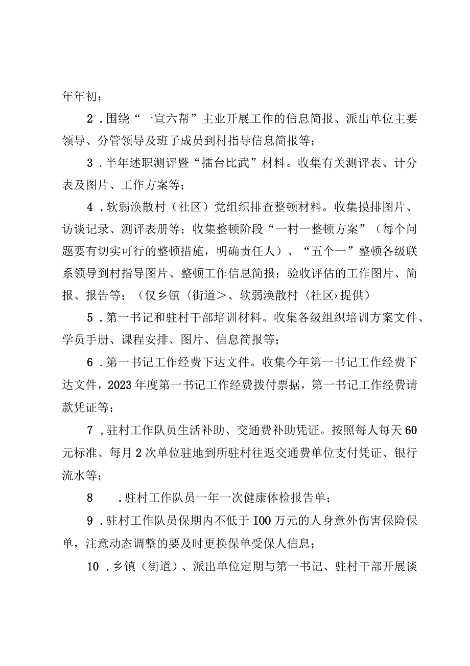 驻村工作材料清单2023年度.docx_第2页