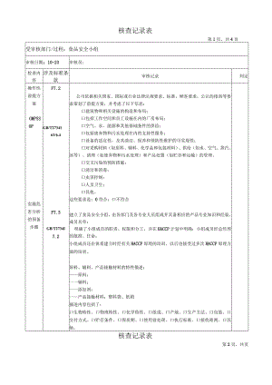 食品安全小组核查记录表.docx