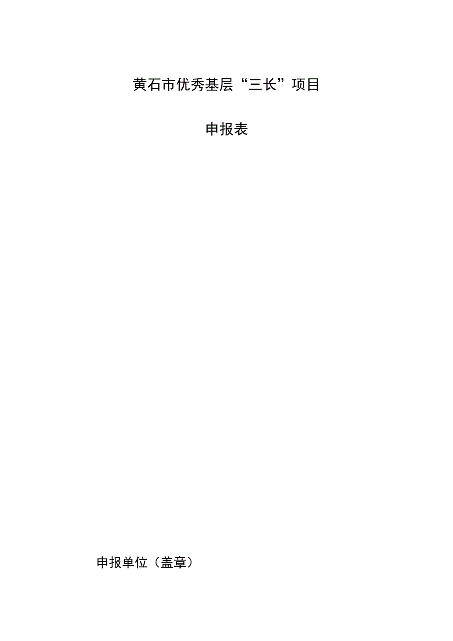 黄石市优秀基层“三长”项目申报表.docx_第1页