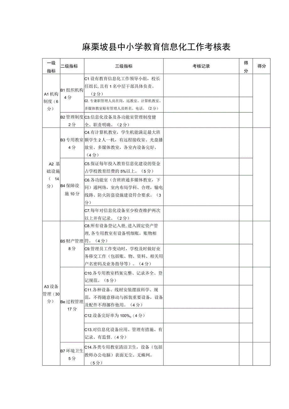 麻栗坡县中小学教育信息化工作考核评分细则.docx_第3页