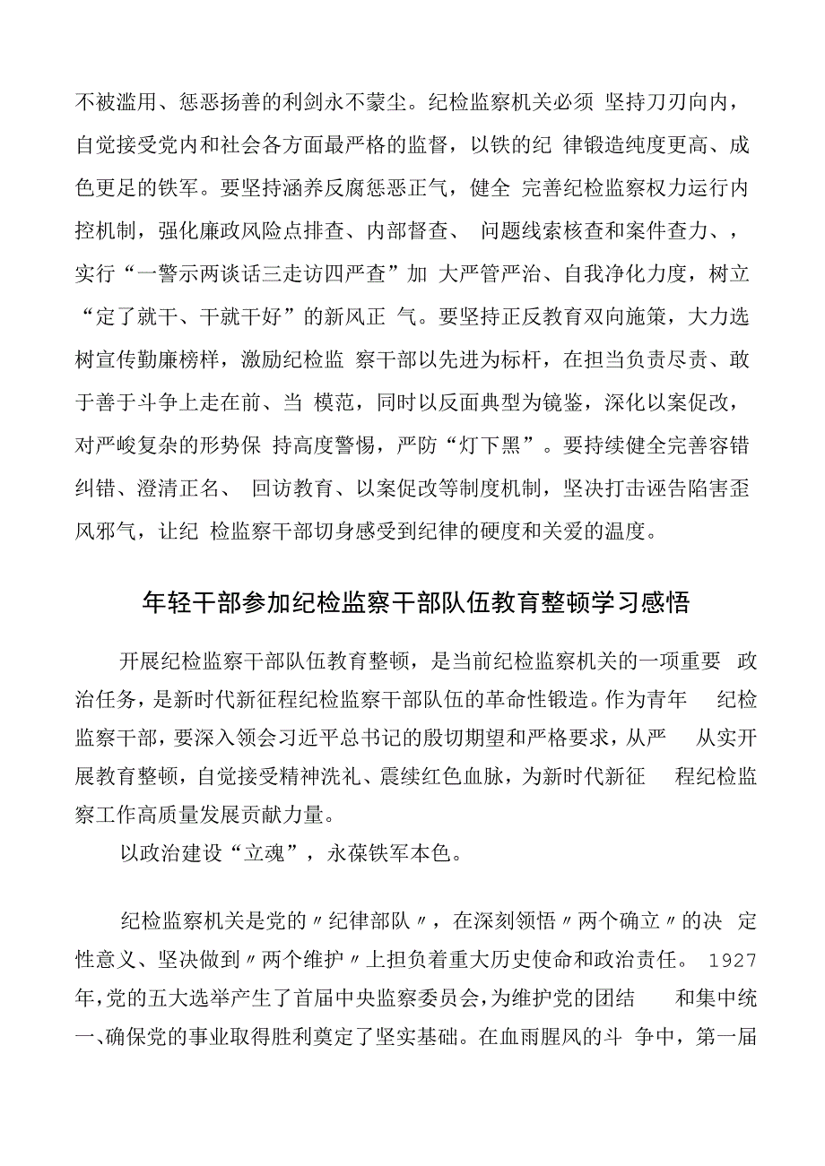 2023年纪检监察干部队伍教育整顿研讨发言材料（学习心得体会）.docx_第3页