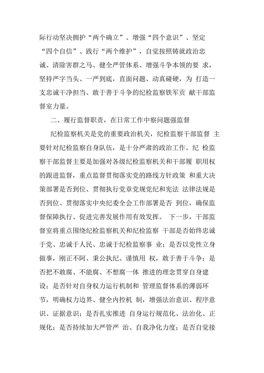 2023年纪委监督室主任在纪检监察干部队伍教育整顿研讨会上的研讨发言材料(共二篇).docx_第3页