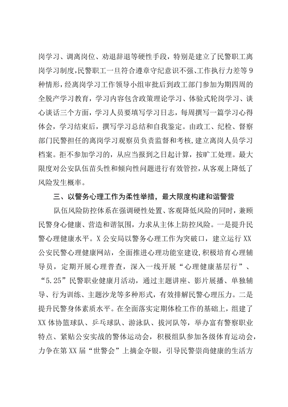 2023年构建公安队伍风险防控体系的工作总结.docx_第3页