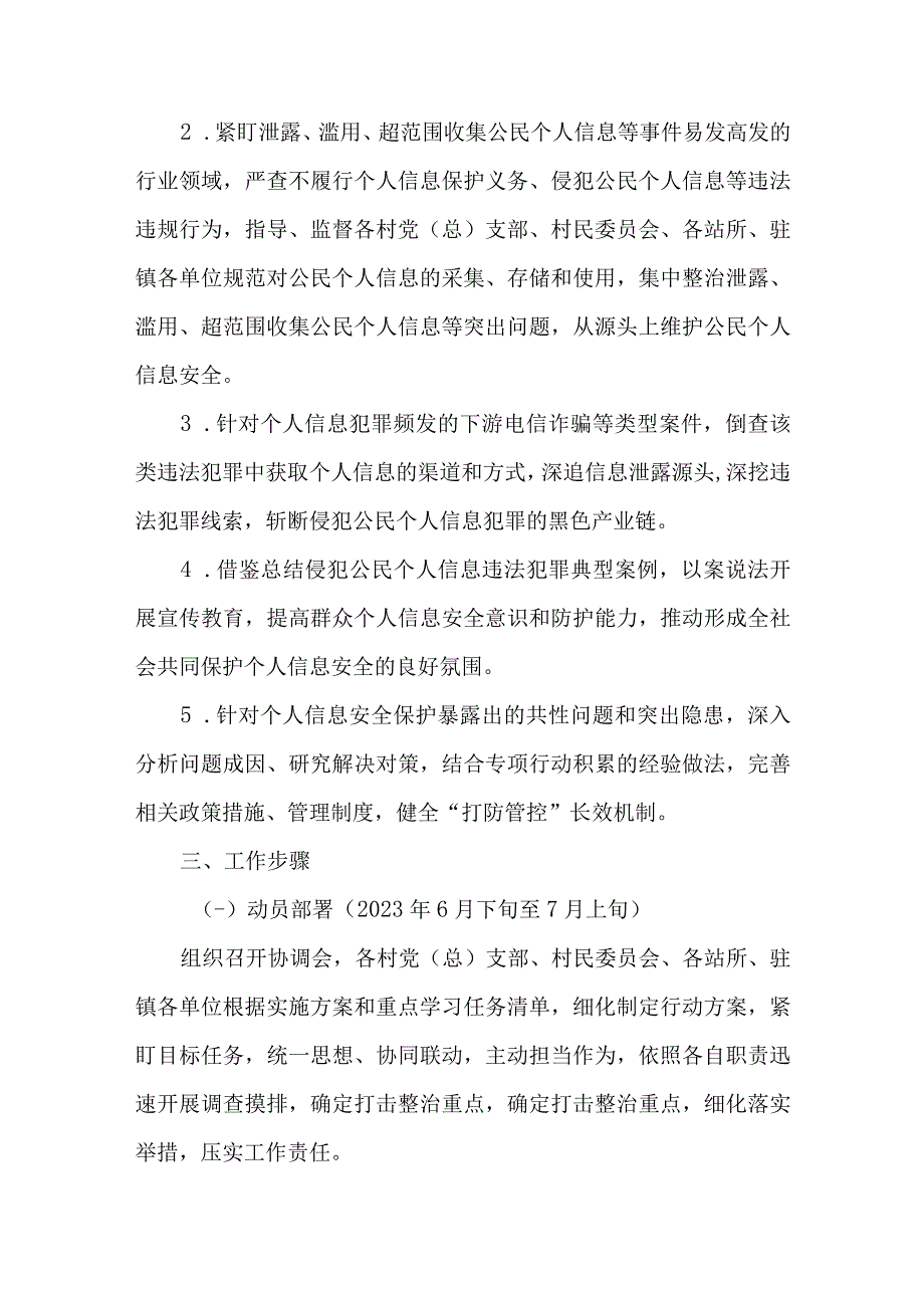 2023年打击整治侵犯公民个人信息违法犯罪行为专项行动计划.docx_第2页