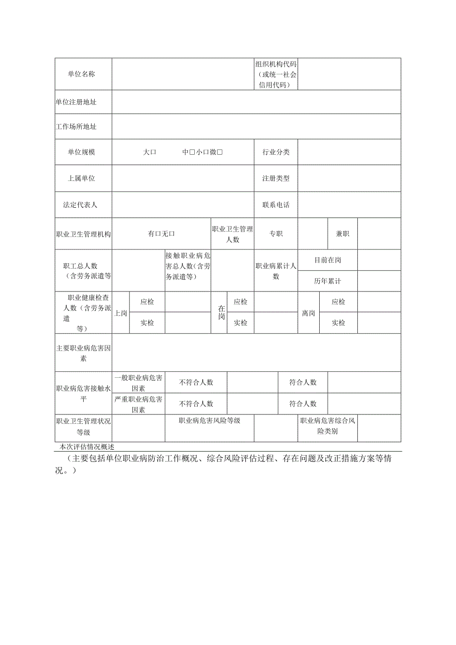 2023用人单位职业病危害综合风险评估报告模板.docx_第2页