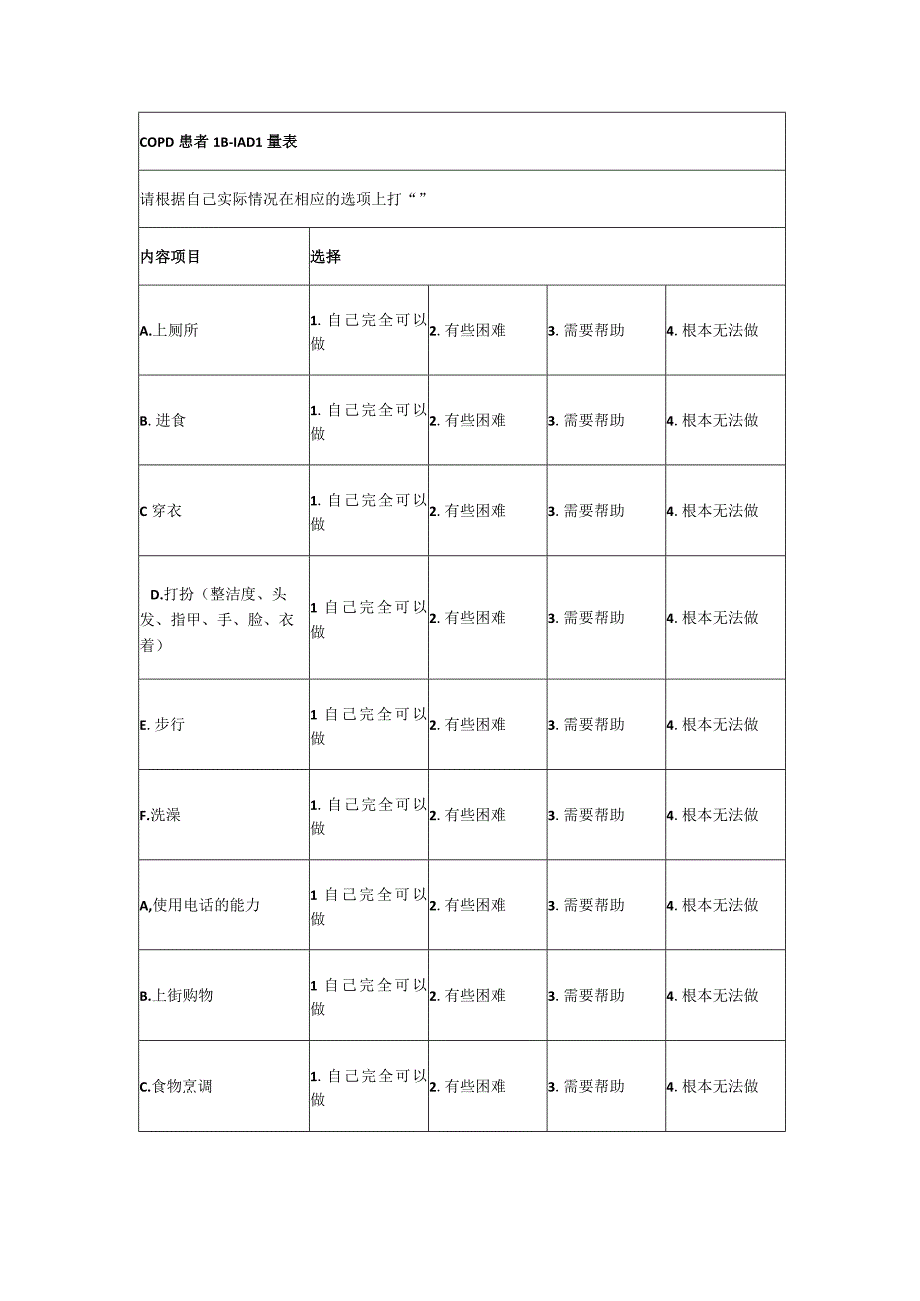 COPD患者LBIADL量表.docx_第1页