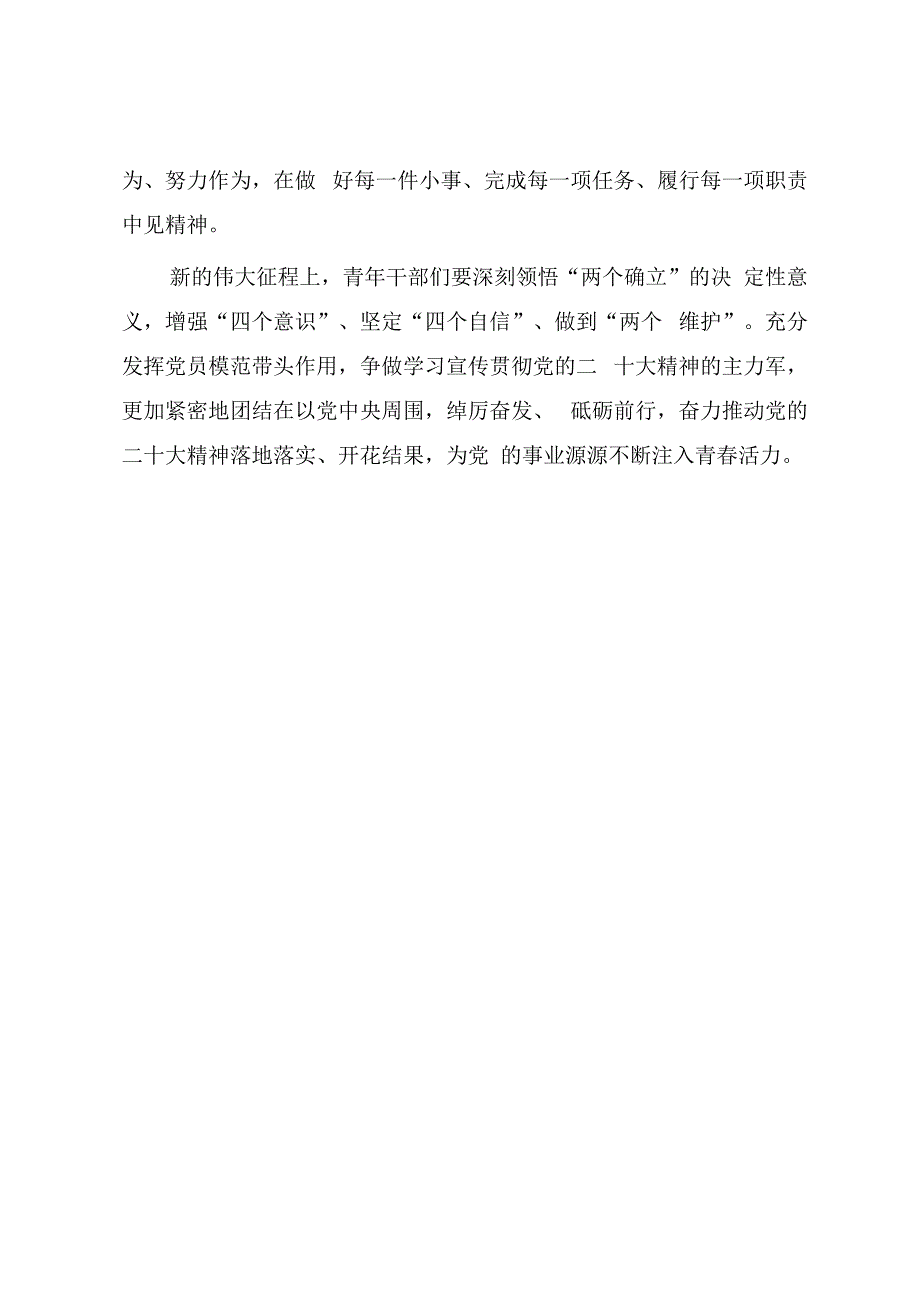 2023年青年干部交流发言：让青春在新征程上书写光荣与梦想.docx_第3页