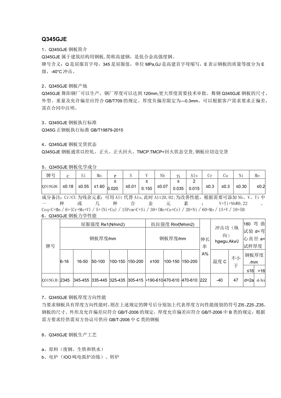 Q345GJE高建钢成分性能及应用范围.docx_第1页