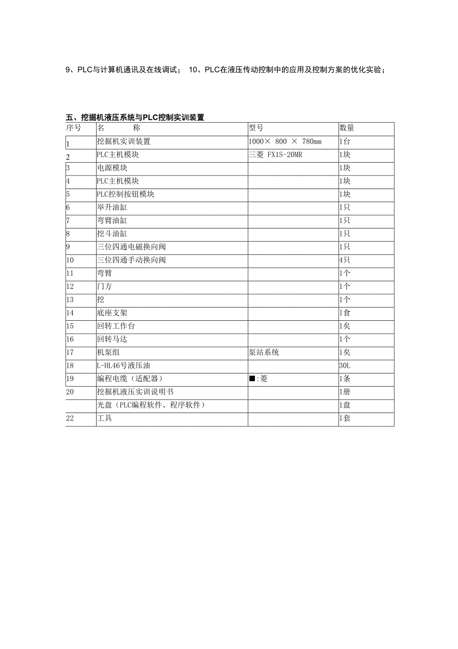 SGWJ01挖掘机液压系统与PLC控制实训装置.docx_第3页