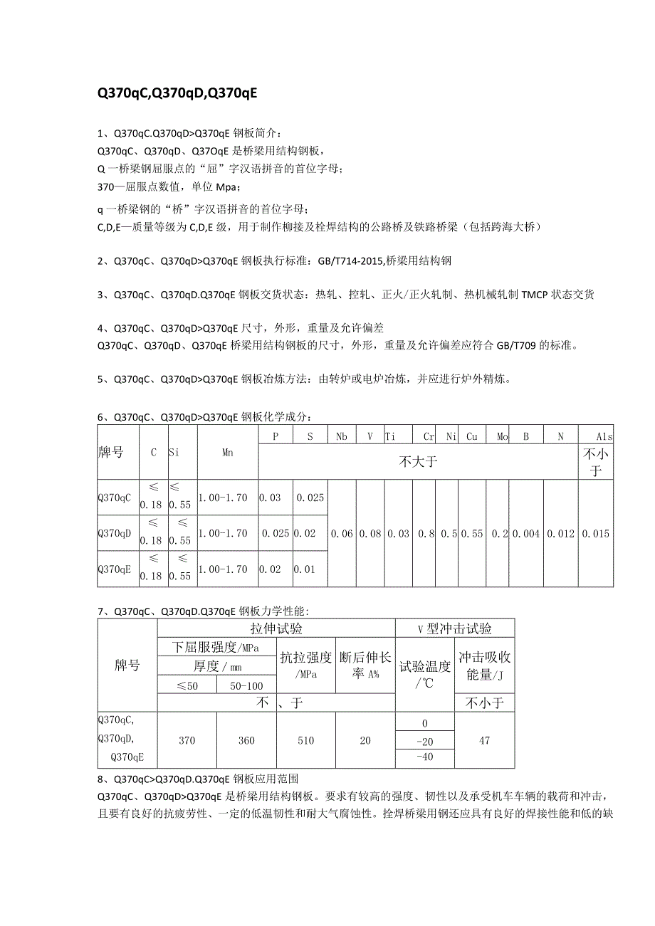 Q370qE桥梁板执行标准及应用范围.docx_第1页