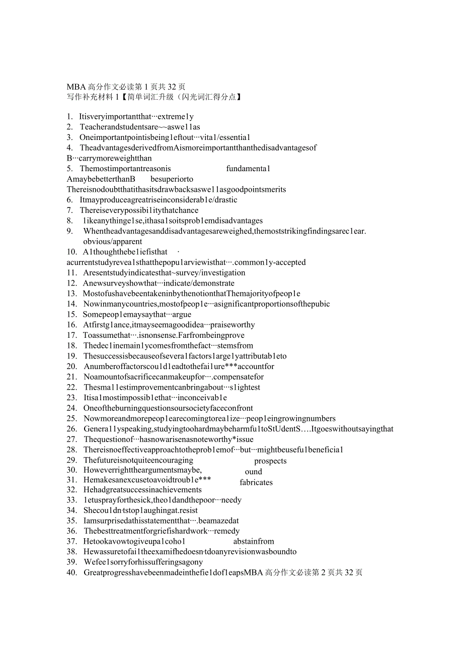 MBA高分作文必读.docx_第1页