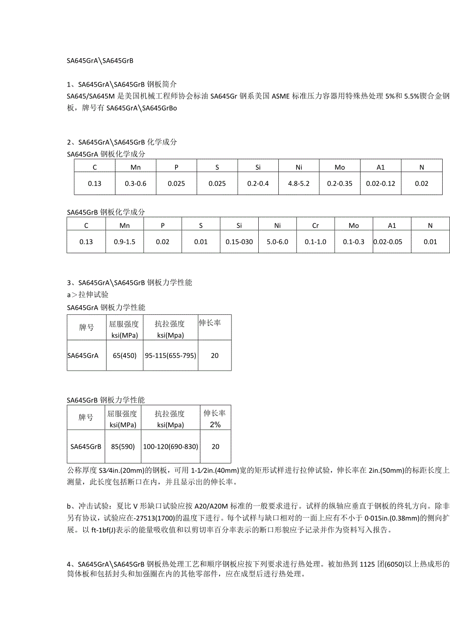 SA645GrA美标容器板SA645GrB钢板材质分析.docx_第1页