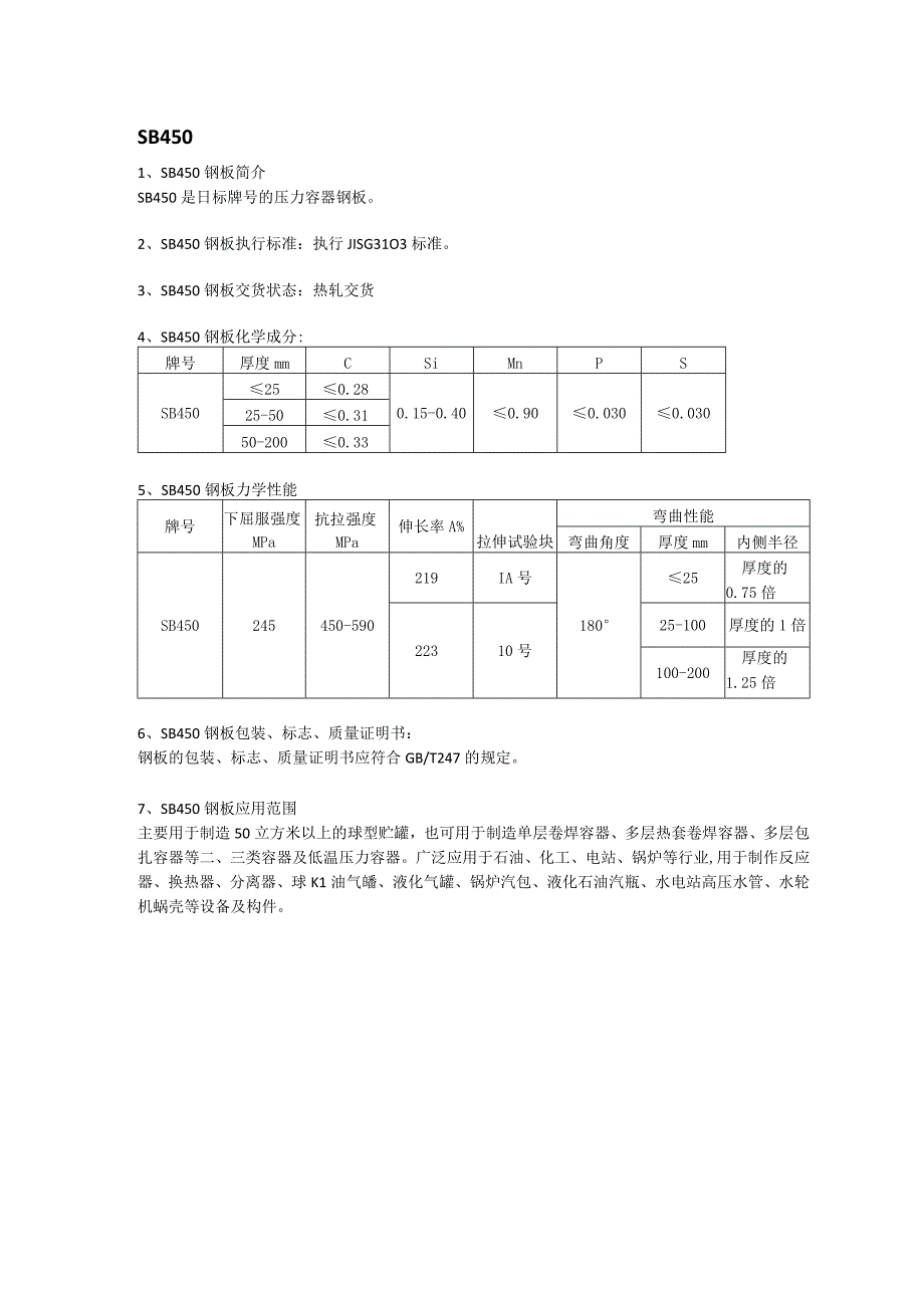 SB450日标容器板应用范围及成分性能.docx_第1页