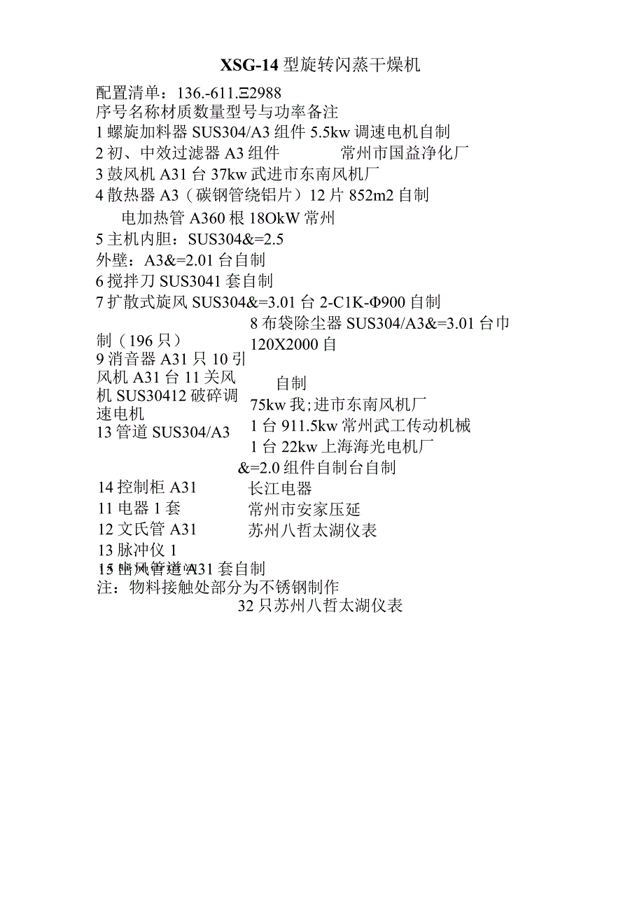 XSG－14型旋转闪蒸干燥机滨州农药.docx_第1页