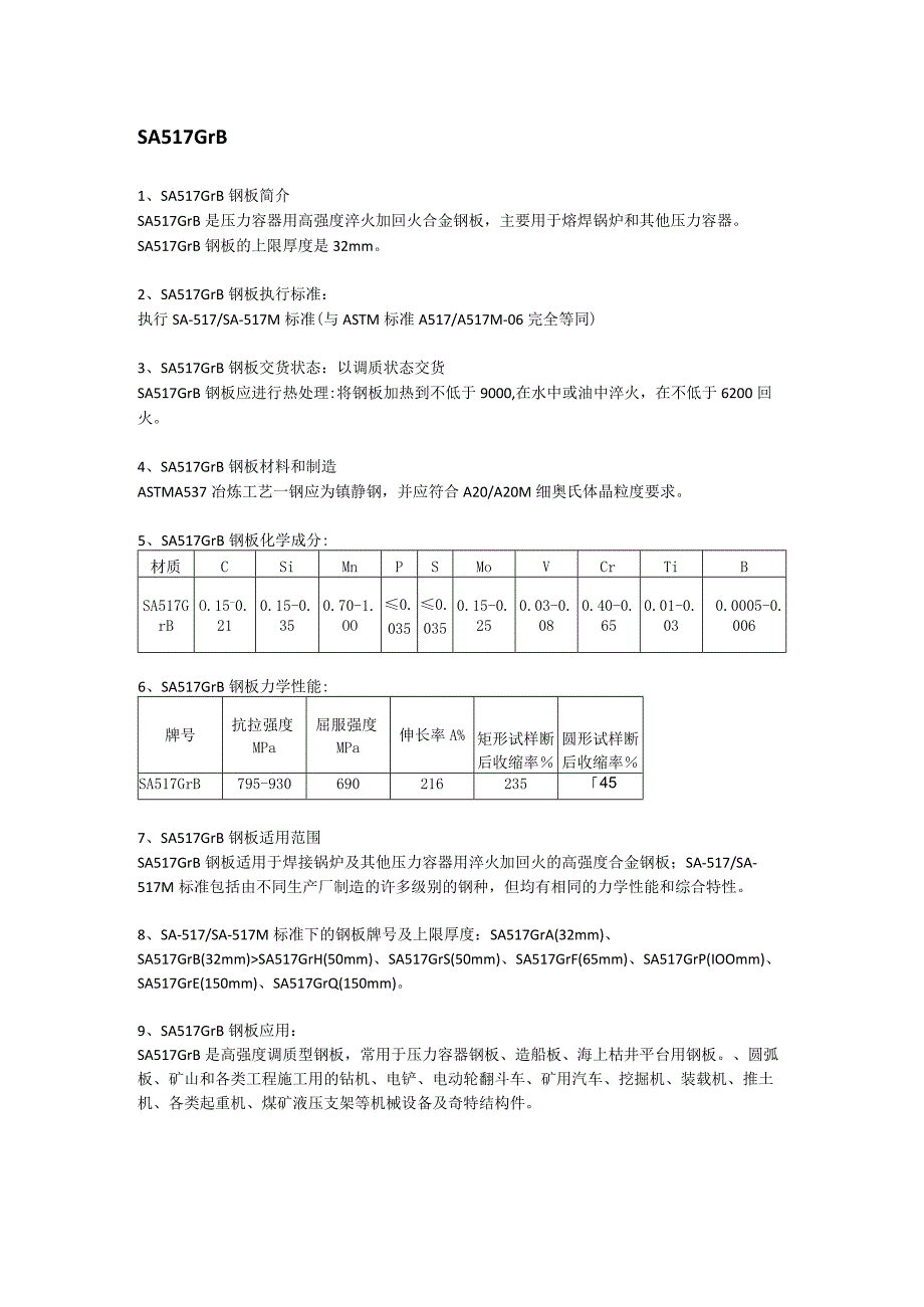 SA517GrE钢板成分性能及应用范围.docx_第1页