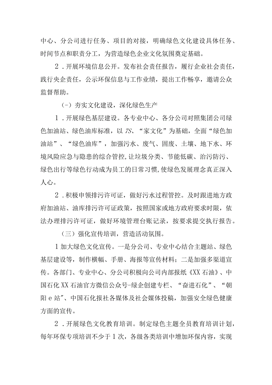 XX石油分公司绿色文化建设方案2023.docx_第2页