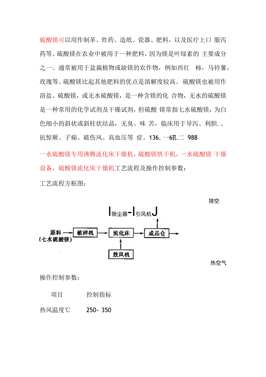 一水硫酸镁专用沸腾流化床干燥机硫酸镁烘干机 应用案例.docx_第1页