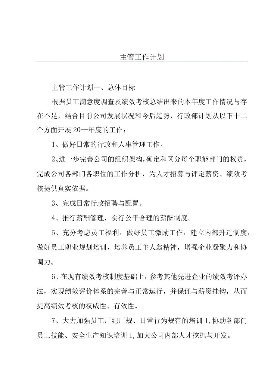 主管工作计划.docx_第1页