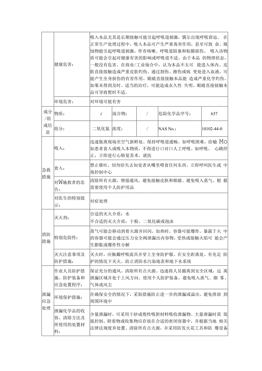 二氧化氮的安全技术说明书.docx_第2页