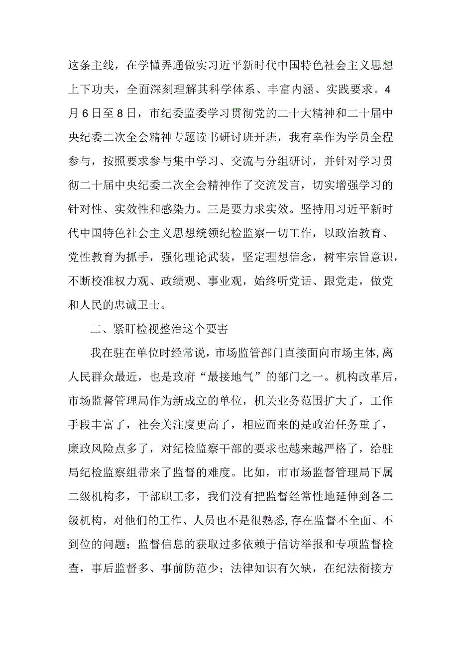 乡镇2023年纪检监察干部队伍教育整顿心得体会 （4份）.docx_第2页