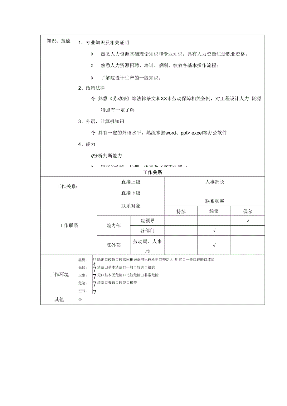 人事部岗位说明书.docx_第2页