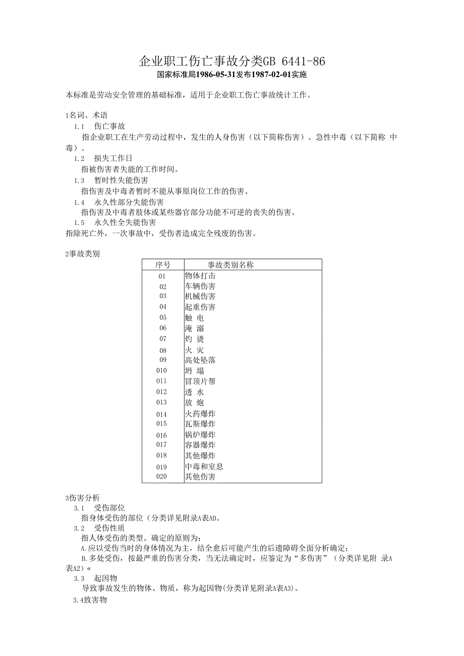 企业职工伤亡事故分类标准GB 644186.docx_第1页