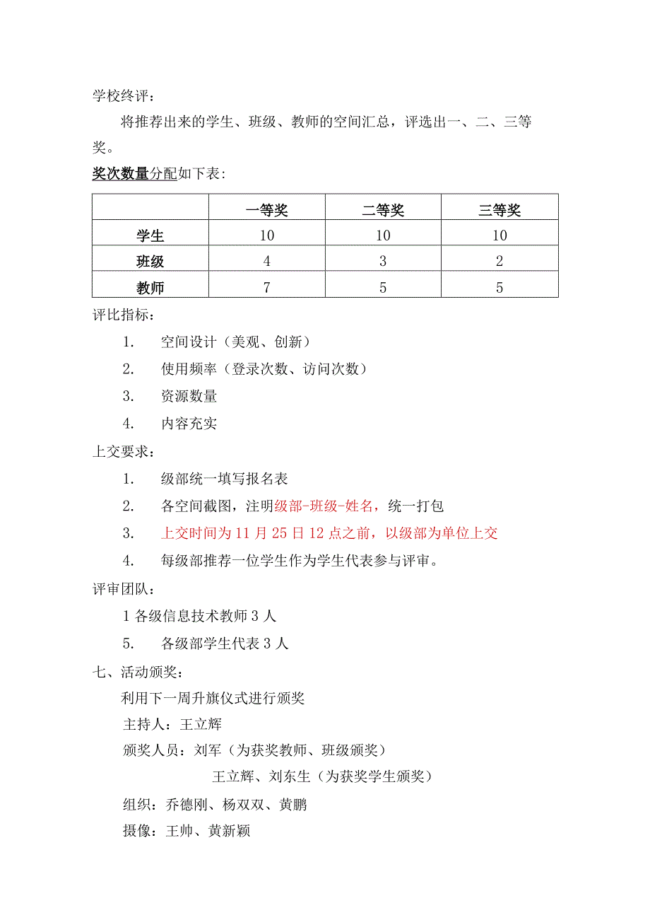 乐天中学首届优秀网络空间评比实施方案.docx_第2页