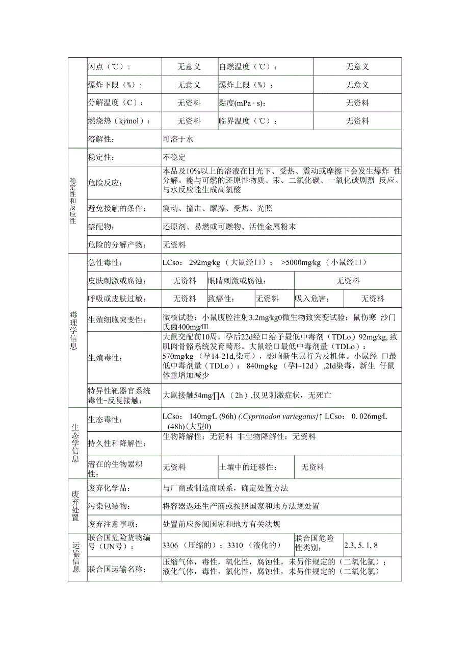 二氧化氯的安全技术说明书.docx_第3页