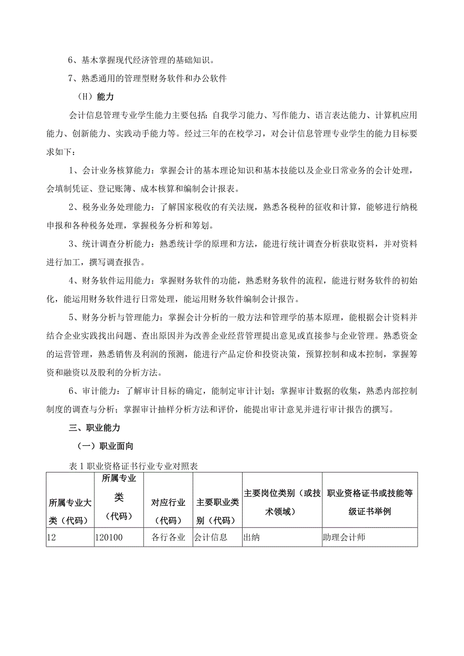 会计信息管理专业人才培养目标与培养规格.docx_第2页