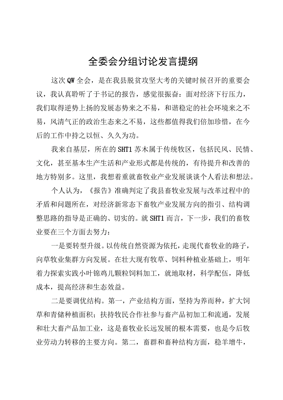 全委会分组讨论发言提纲.docx_第1页