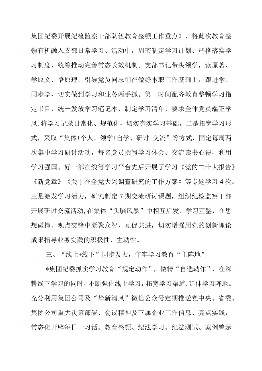 纪检监察干部队伍教育整顿工作总结.docx_第2页