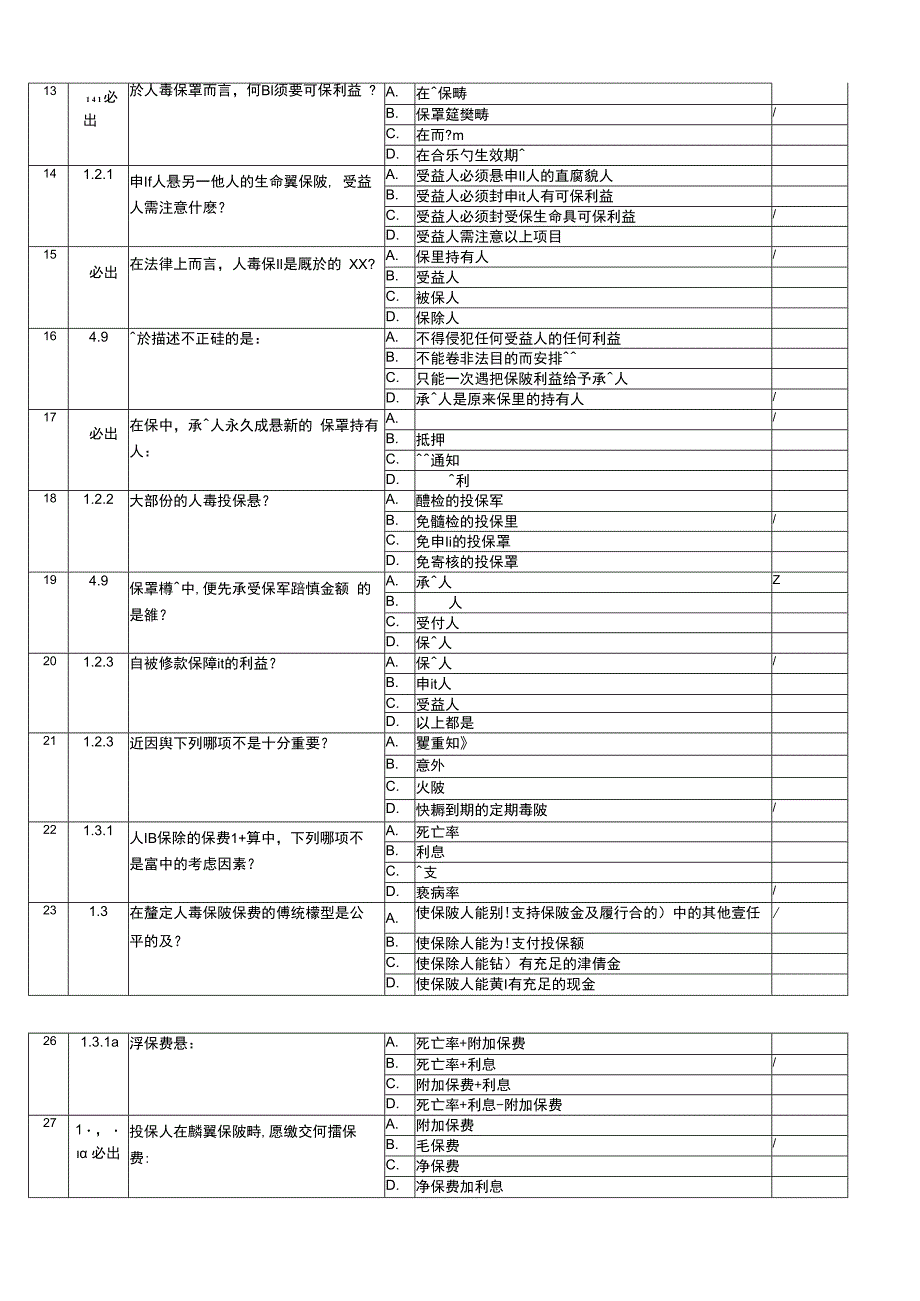 考試寶卷三人壽保險更新必出題.docx_第2页