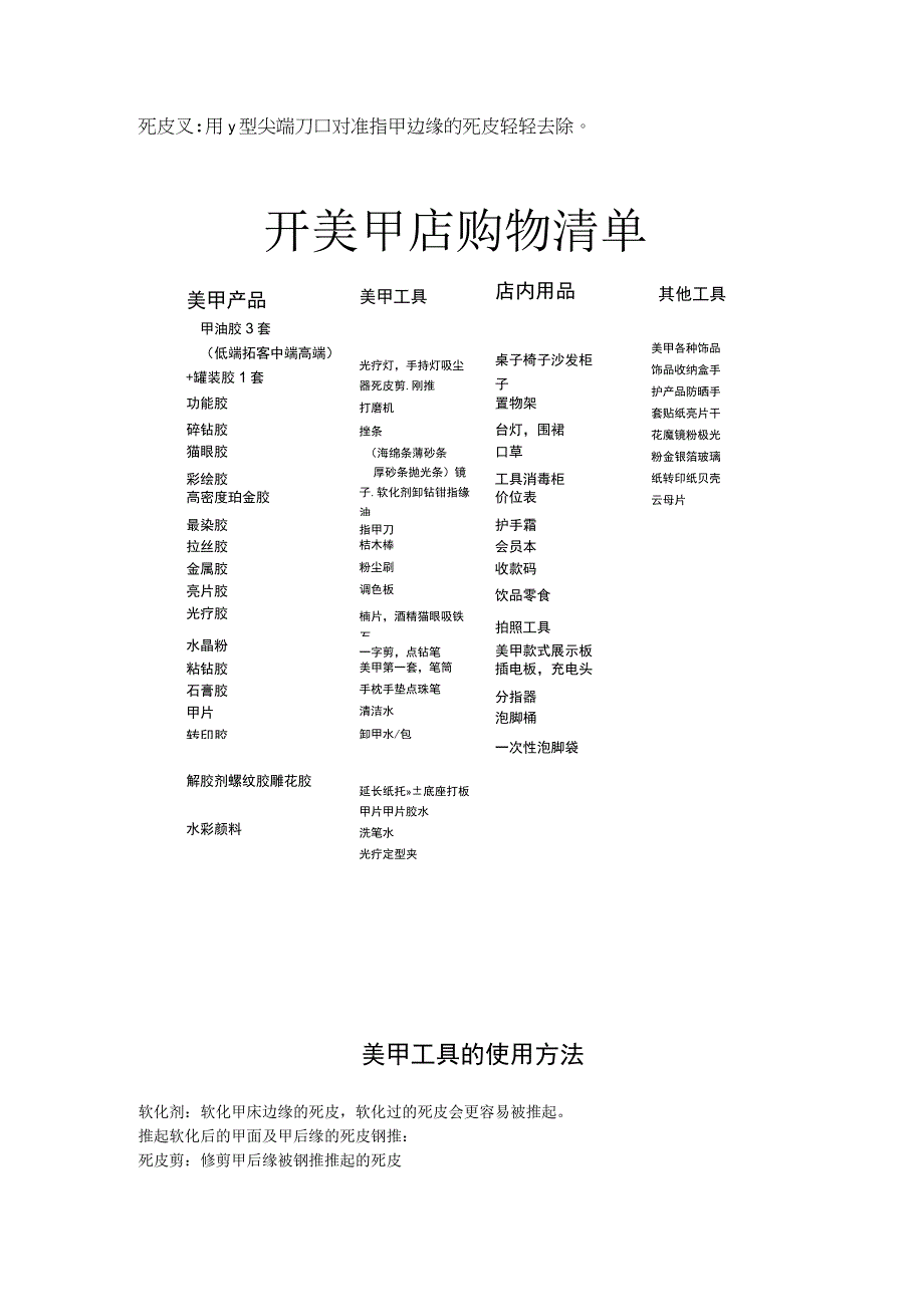 美甲店开店必备购物清单及工具使用方法.docx_第2页